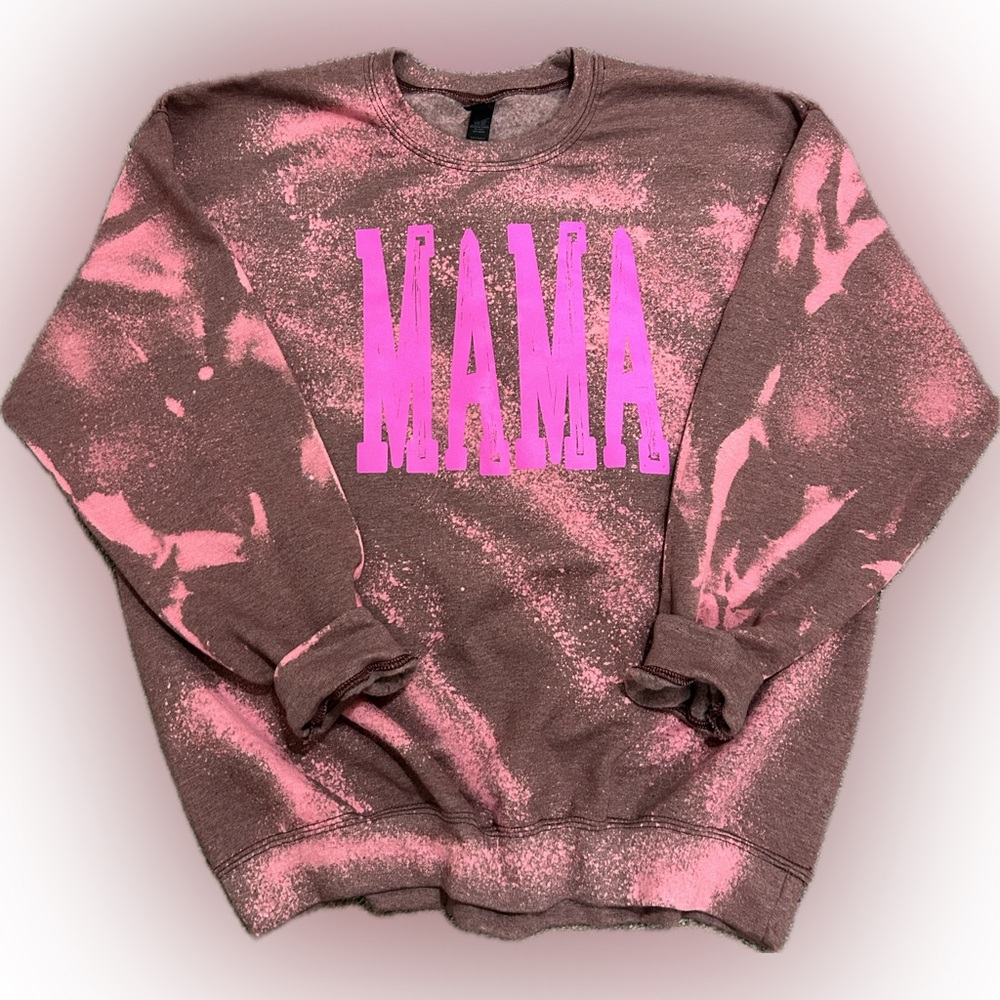 Gildan Bleached “MAMA” Crewneck